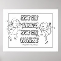 Poster de coloriage du proverbe polonais