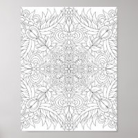 Poster de coloriage Mandala