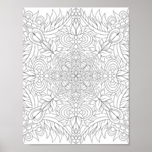 Poster de coloriage Mandala