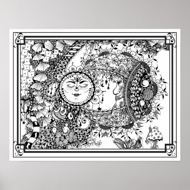 Poster de coloriage "Mme Dee's Moondance" (Devant)