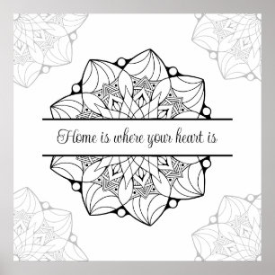 Poster de coloriage personnalisé pour adultes Mand