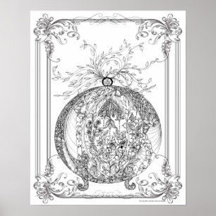 Poster de coloriage pour adultes "For Love of Jami