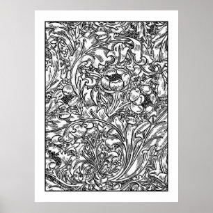 Poster de coloriage pour adultes - William Morris