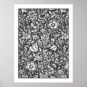 Poster de coloriage pour adultes William Morris Fl