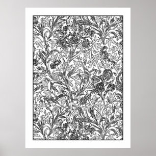 Poster de coloriage pour adultes William Morris Ir