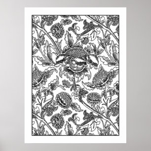 Poster de coloriage pour adultes William Morris To
