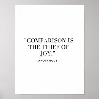 Poster de Comparaison Is The Thief of Joy
