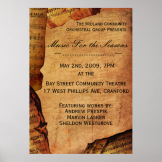 Poster de composition antique (noir)