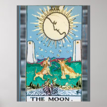 Poster de conception de carte Moon Tarot