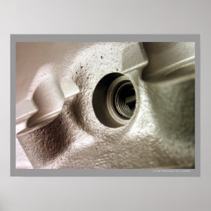 Poster de conception géométrique métallique de la