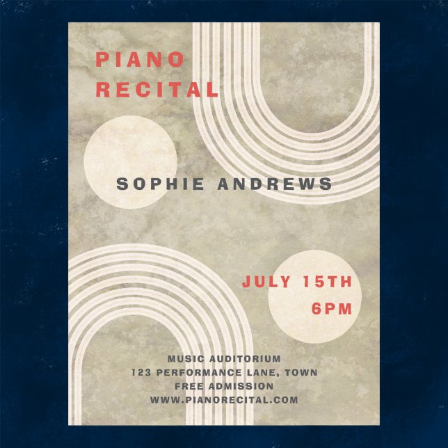 Poster de concert Abstrait minimal (Créateur téléchargé)