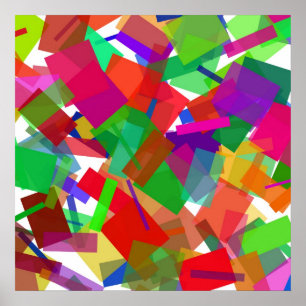 Poster de Confetti Multicolor