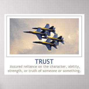 Poster de confiance avec les Blue Angels de la mar
