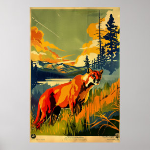 Poster de conservation de la faune Vintage - Ma