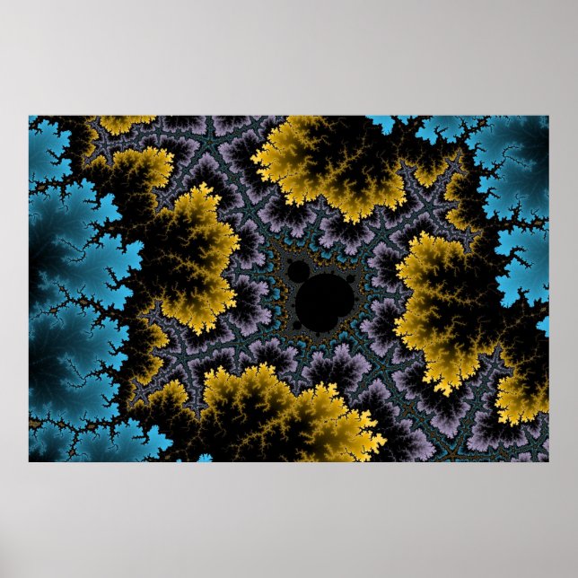 Poster de corail bleu et orange (Devant)