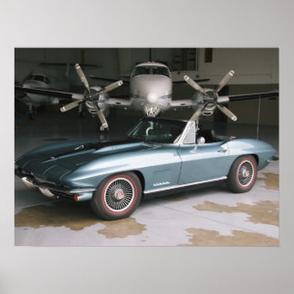 Poster de Corvette Blue Chevrolet