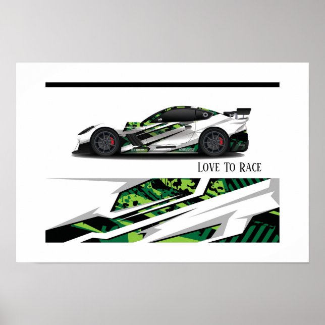 Poster de course automobile (Devant)