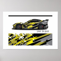 Poster de course automobile