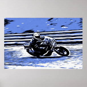 Poster de course de moto Retro