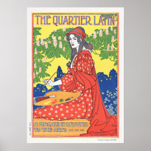 Poster de couverture du magazine d'art vintage