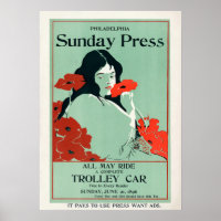 Poster de couverture du magazine vintage