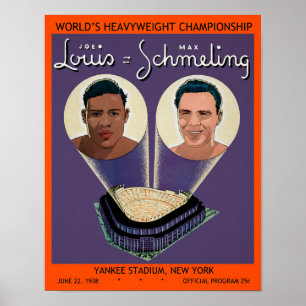 Poster de couverture du programme vintage Lewis vs