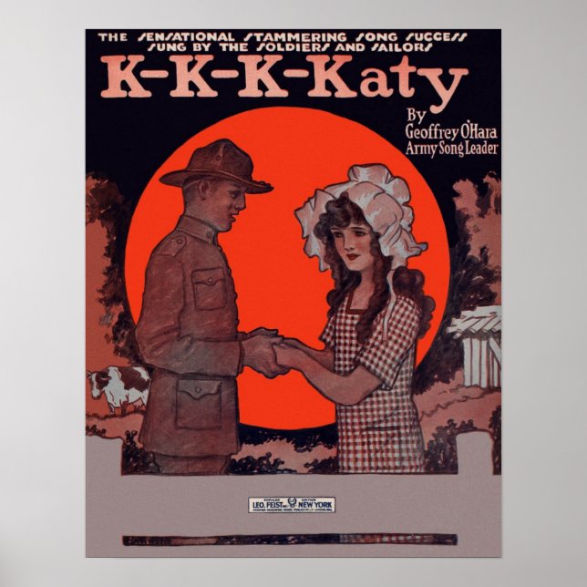 Poster de couverture musicale K-K-Katy au début de (Devant)
