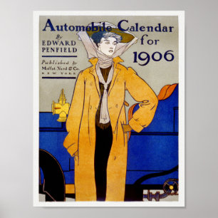 Poster de couverture/publicité du magazine vintage