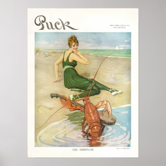 Poster de couverture Puck Magazine vintage 1914, p (Devant)