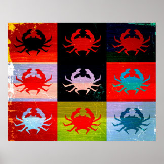 Poster de crabe pop art