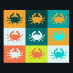Poster de crabe pop art 2<br><div class="desc">Poster de crabe pop art</div>
