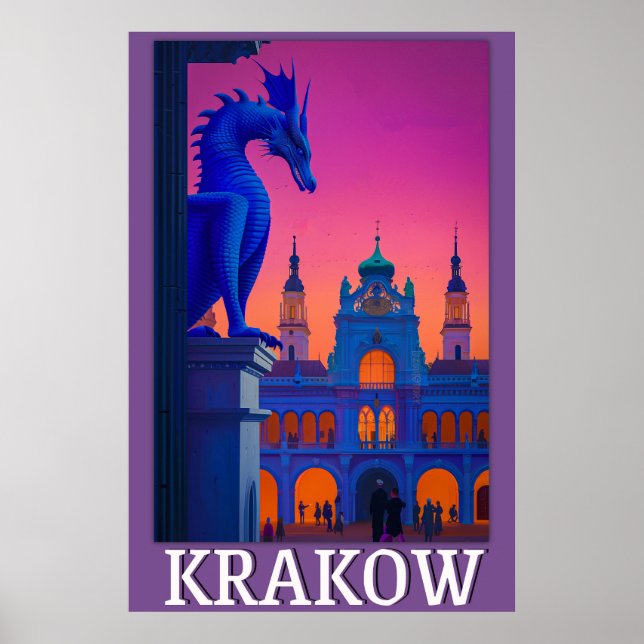Poster de Cracovie - La montre du dragon sur la sa (Devant)
