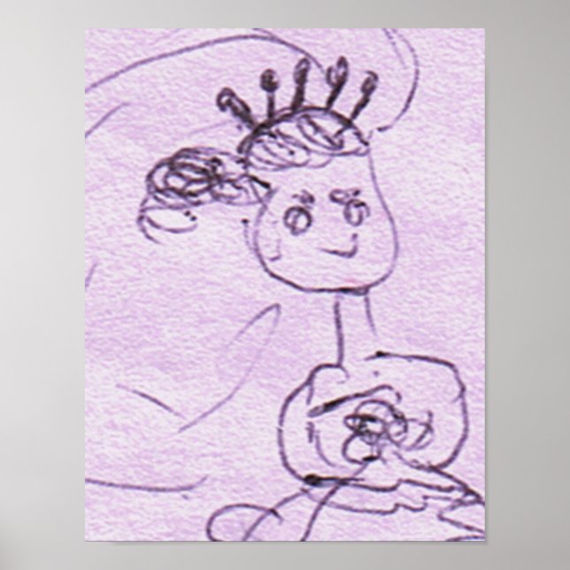 Poster de croquis de mariée (Devant)