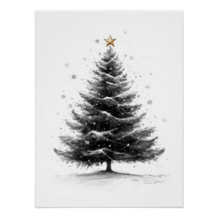 Poster de croquis de Noël