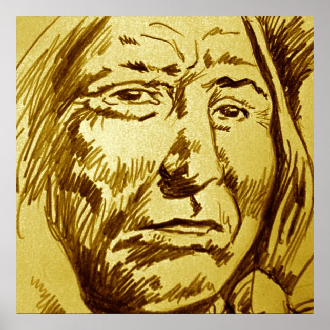 Poster de croquis en chef indien (Devant)