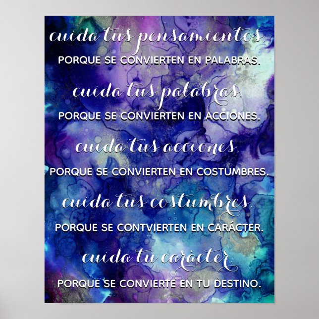 Poster de Cuida tus pensamientos (Devant)