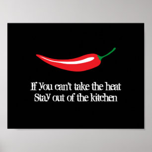 Poster de cuisine au piment rouge avec une citatio
