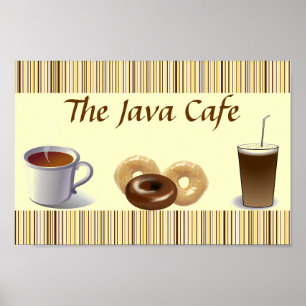 Poster de cuisine Brown et rayée de crème