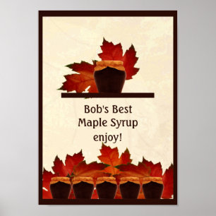 Poster de cuisine de campagne au sirop d'érable