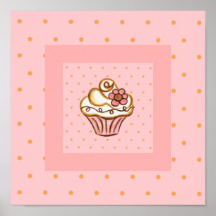 Poster de Cupcake rose