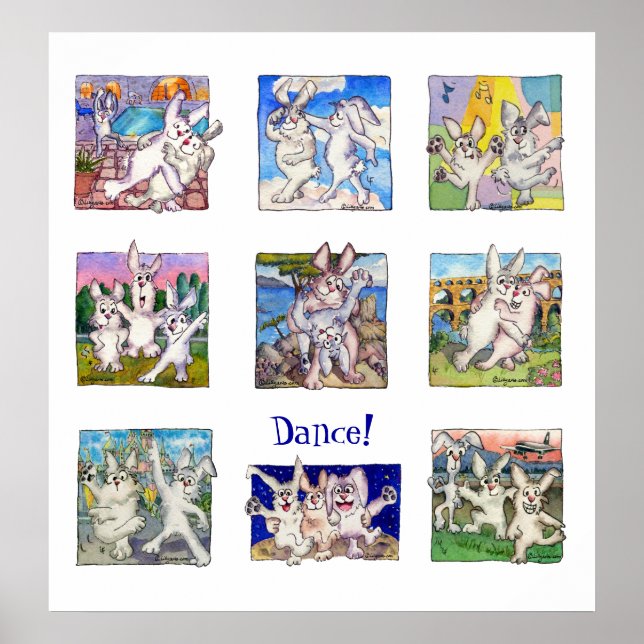 Poster de danse C'mon Let's Dance Print (Devant)