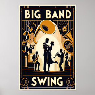 Poster de danse vintage Big Band