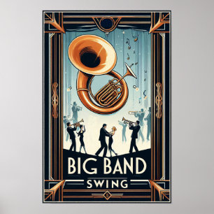 Poster de danse vintage Big Band