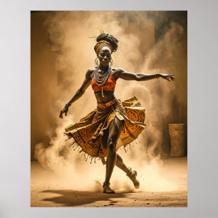 Poster de danseuse africaine