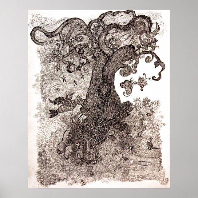 Poster de Debbie Davidsohn "Forêt mystique" (Devant)