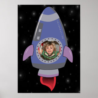 Poster de décoration d'anniversaire de l'espace de