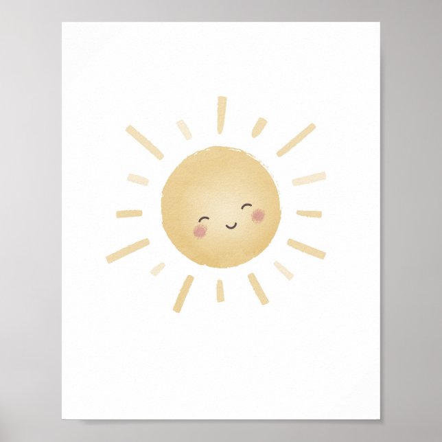 Poster de décoration de pépinière jaune et jaune s (Devant)