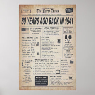 Poster de décoration du 80e anniversaire, il y a 8