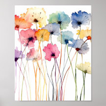 Poster de décoration murale d'art floral pour mais