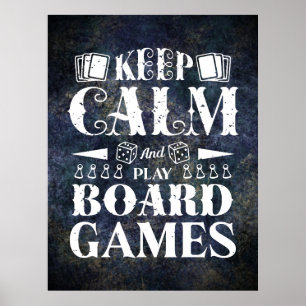 Poster de décoration murale de Grunge Board Games